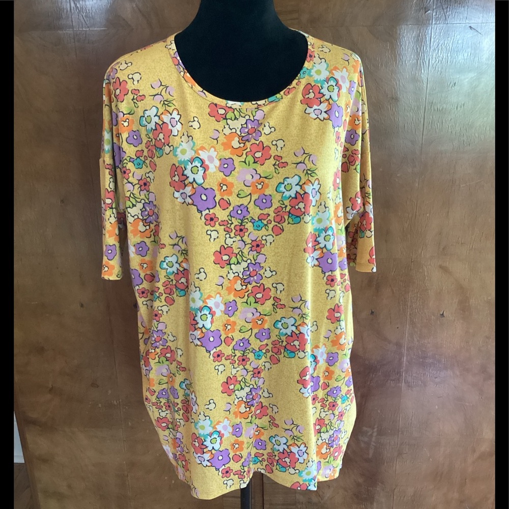 Yellow LuLaRoe Tee